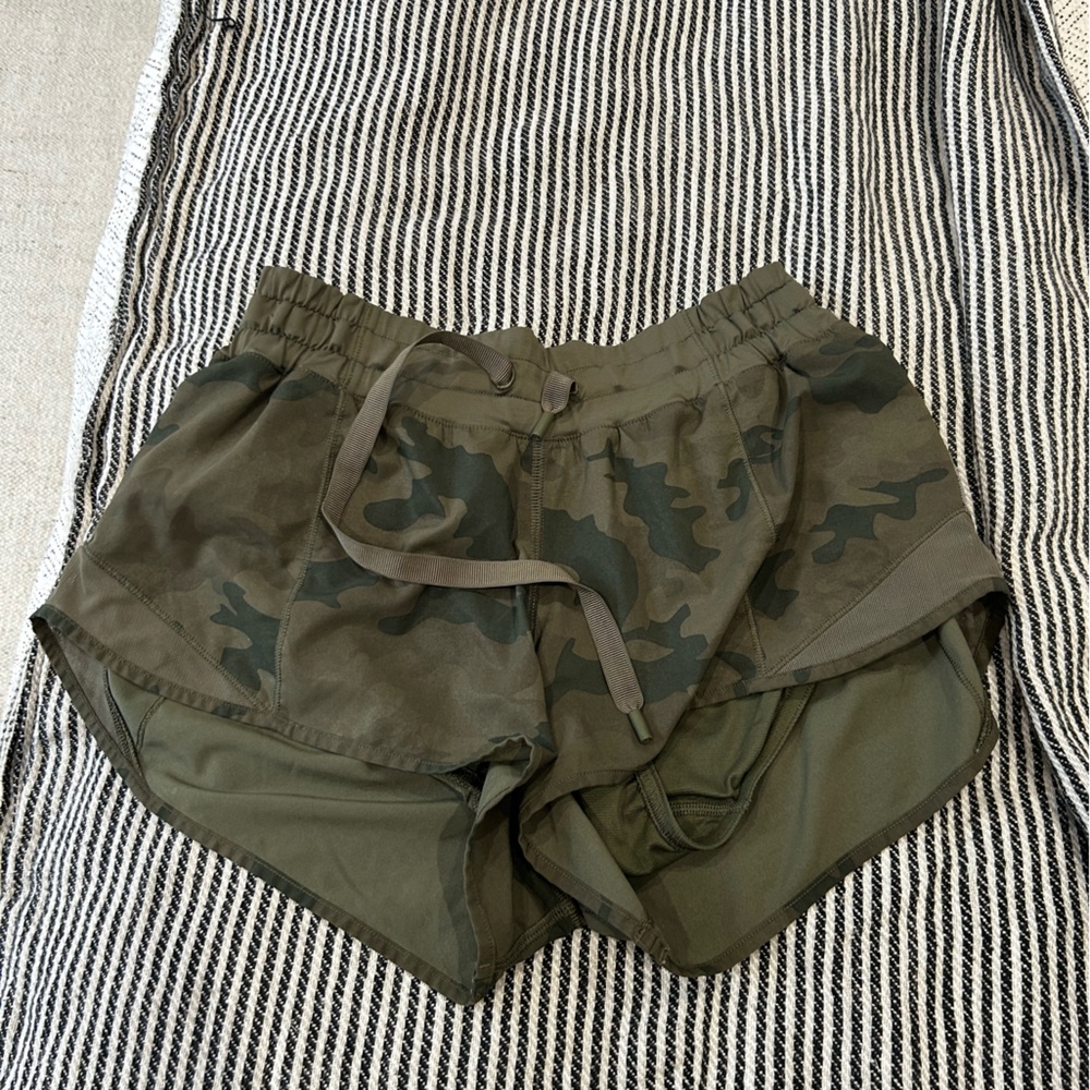 Camo running shorts